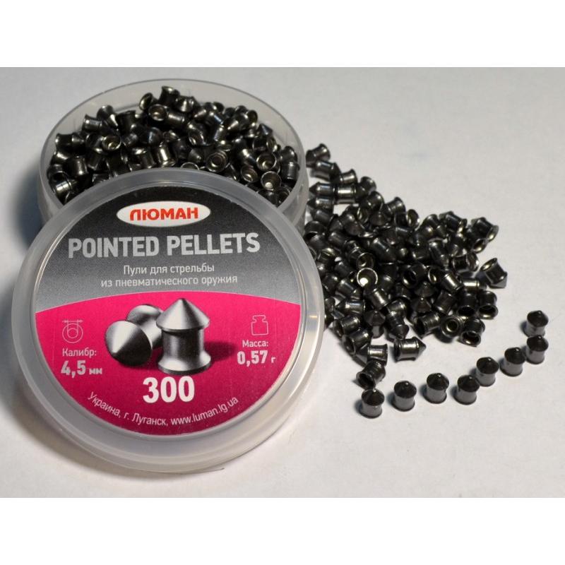 Пули пневматические Люман 4,5мм Pointed pellets 0,57г (300шт) остроголовые