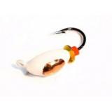 Нимфа 4 "БЕЛАЯ" с коронкой  (мормышка вольфрамовая) 