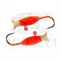 Мормышка свинцовая Рыбка с ушком (красная)