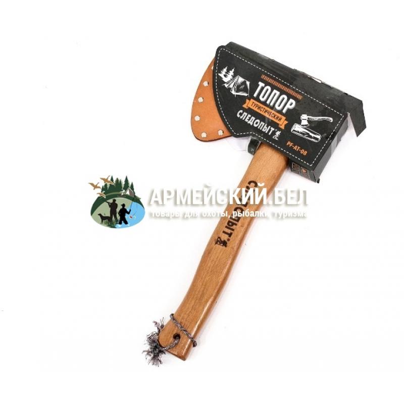 Топор туристический "СЛЕДОПЫТ", 370х155х110 мм, 995 гр, в кожаном чехле
