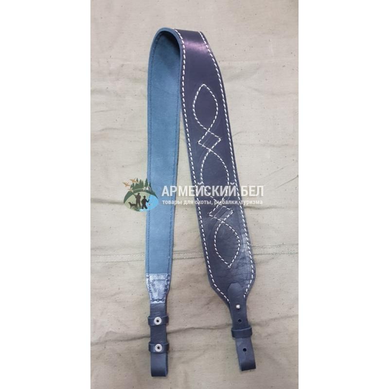Ремень ружейный фигурный с петлей (кожа)